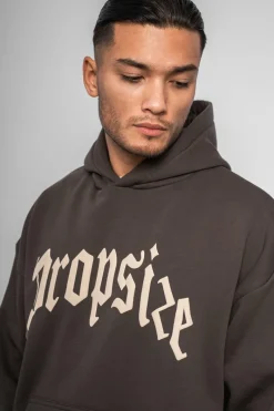Hoodie<Dropsize Heavy Oversize Puffer Print Hoodie Grey