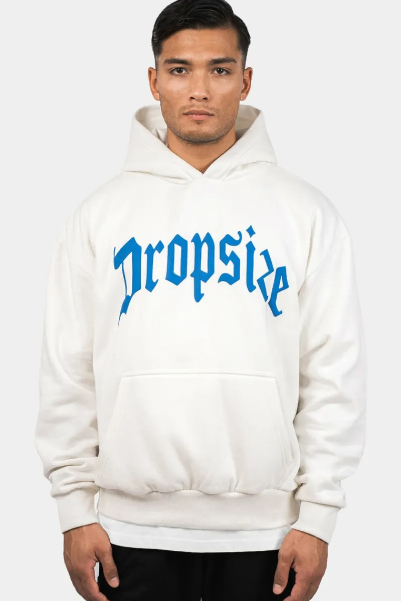 Hoodie<Dropsize Heavy Oversize Puffer Print Hoodie Washed White