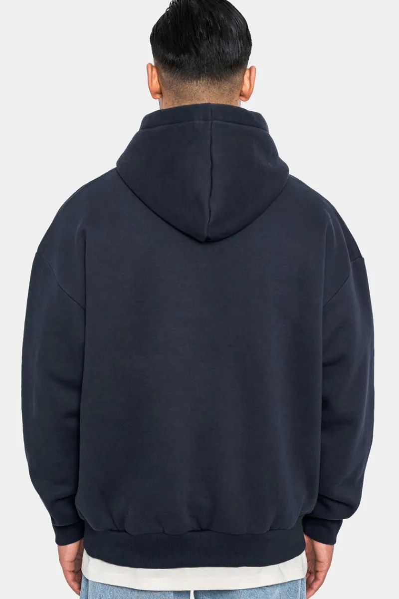 Hoodie<Dropsize Heavy Oversize Puffer Print Hoodie Dark Navy