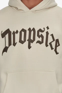 Hoodie<Dropsize Heavy Oversize Puffer Print Hoodie Coconut Milk