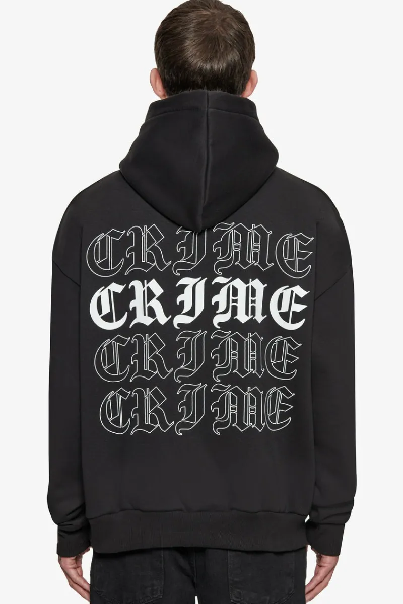Hoodie<Dropsize Heavy Oversize Quadcrime Hoodie Black