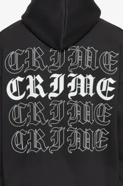 Hoodie<Dropsize Heavy Oversize Quadcrime Hoodie Black