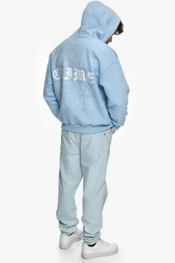 Hoodie<Dropsize Heavy Oversize Quadcrime Hoodie Baby Blue