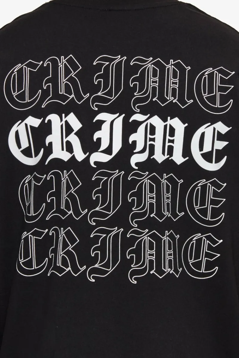 T-Shirt<Dropsize Heavy Oversize Quad Crime T-Shirt Black