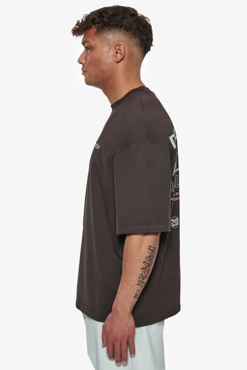 T-Shirt<Dropsize Heavy Oversize Quattro Hustle T-Shirt Washed Black