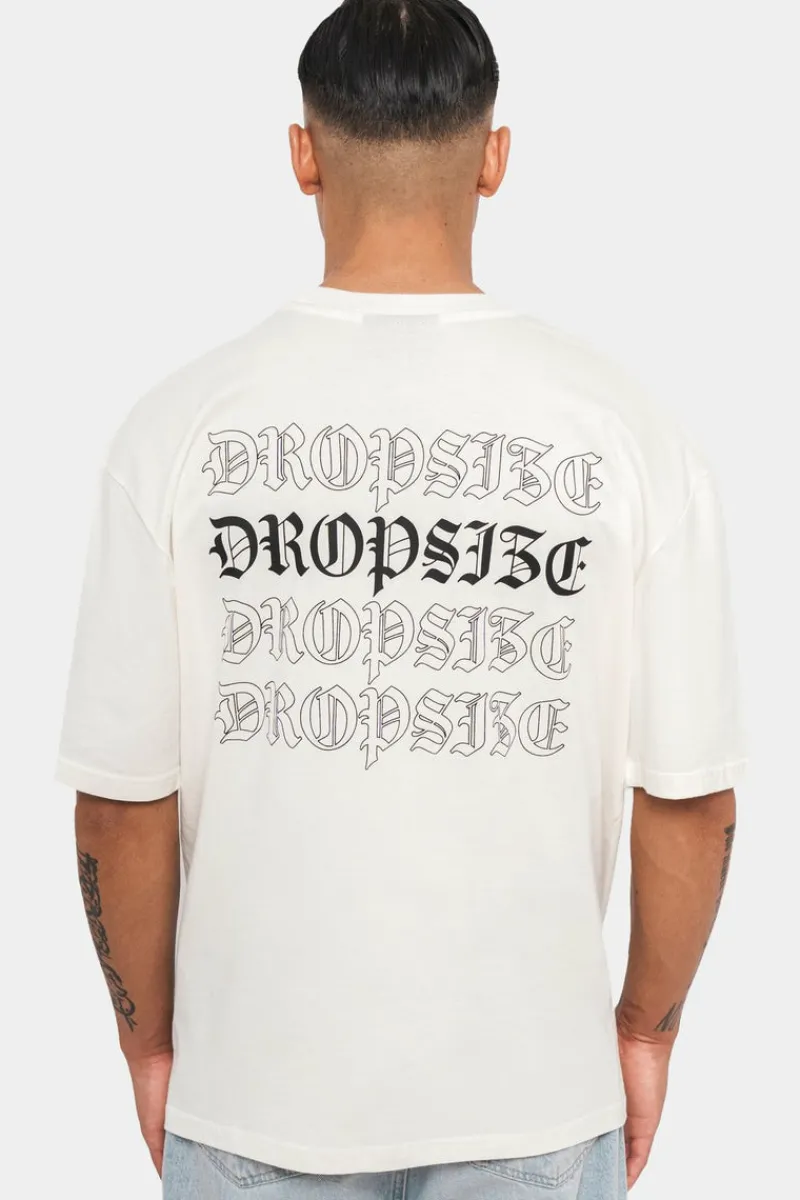 T-Shirt<Dropsize Heavy Oversize Quattro T-Shirt Cream White