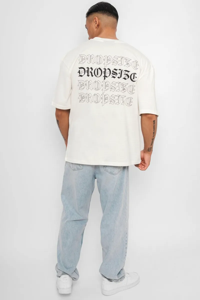 T-Shirt<Dropsize Heavy Oversize Quattro T-Shirt Cream White
