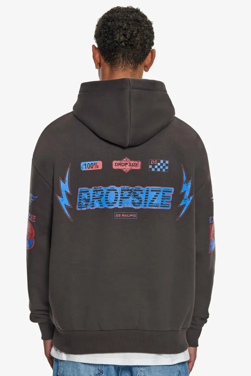 Hoodie<Dropsize Heavy Oversize Racing Hoodie Washed Black