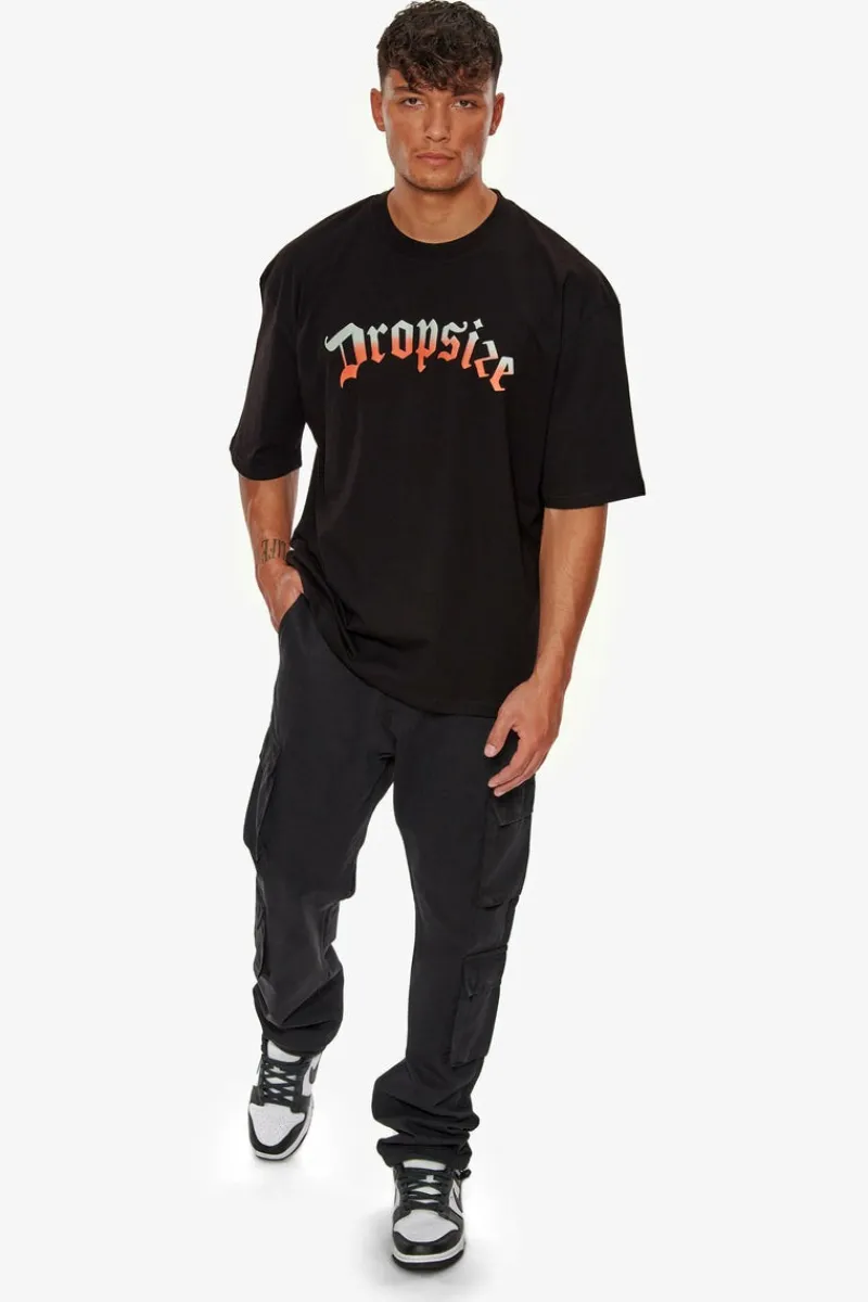 T-Shirt<Dropsize Heavy Oversize Rainbow T-Shirt Black