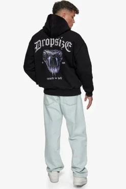 Hoodie<Dropsize Heavy Oversize Raised In Hell Hoodie Black