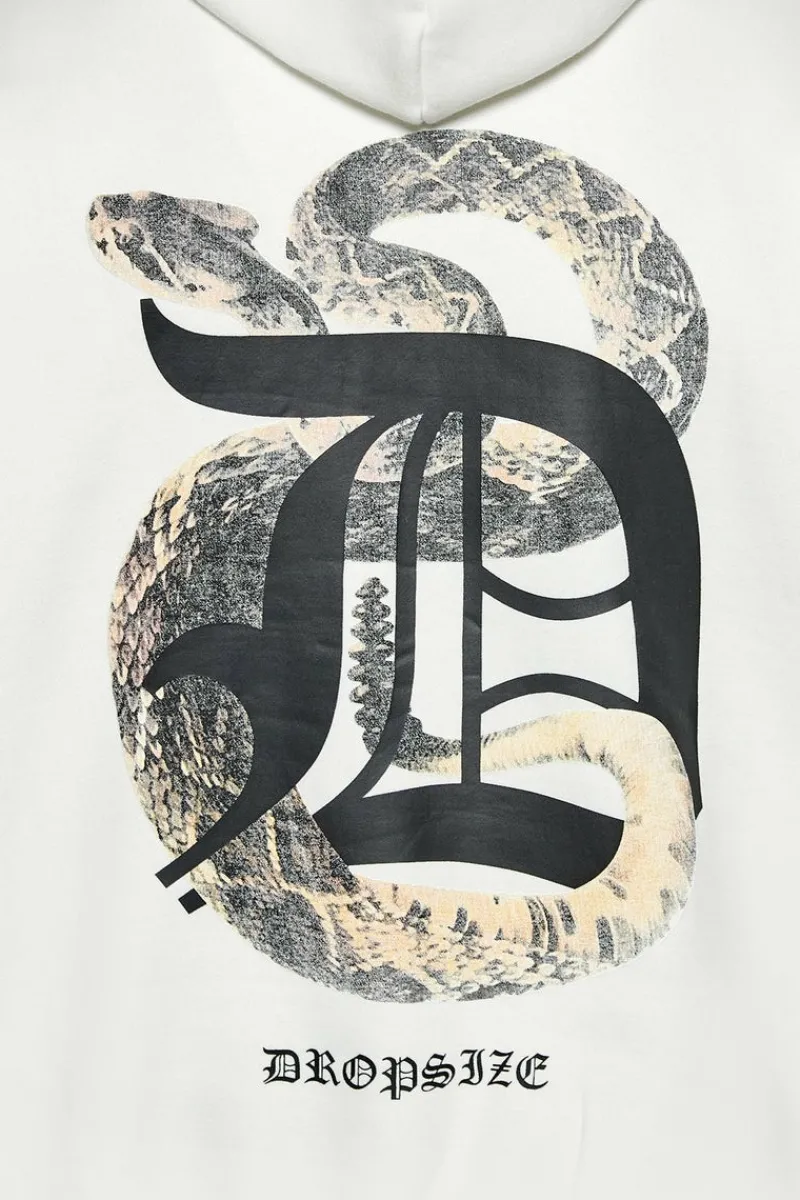 Hoodie<Dropsize Heavy Oversize Rattle Snake Hoodie Cream White