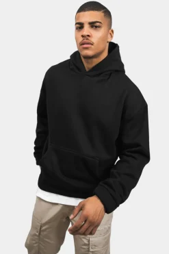 Hoodie<Dropsize Heavy Oversize Rubber Patch Hoodie Black
