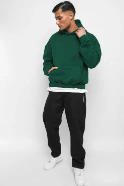 Hoodie<Dropsize Heavy Oversize Rubber Patch Hoodie Green