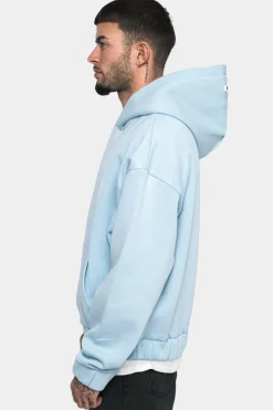 Hoodie<Dropsize Heavy Oversize Rubber Patch Hoodie Baby Blue