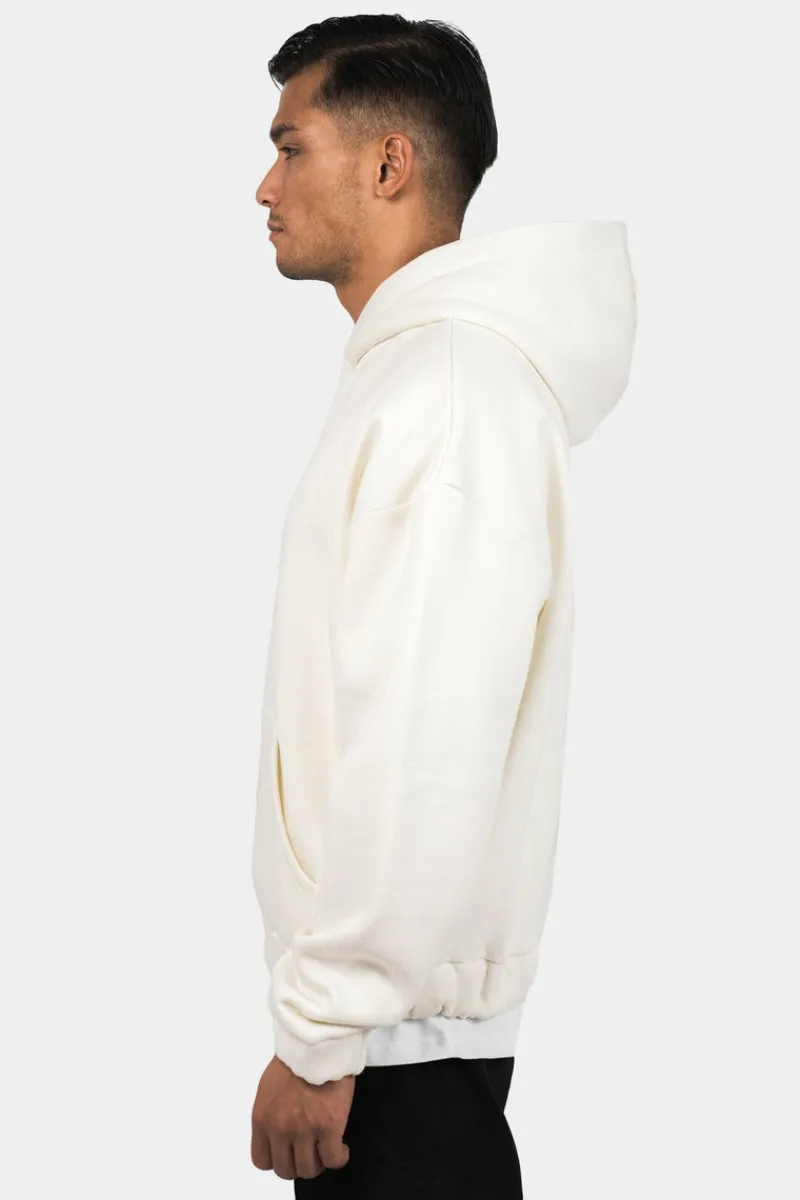 Hoodie<Dropsize Heavy Oversize Rubber Patch Hoodie Cream White