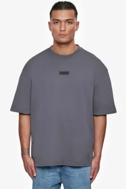 T-Shirt<Dropsize Heavy Oversize Rubber Patch T-Shirt Steel Grey