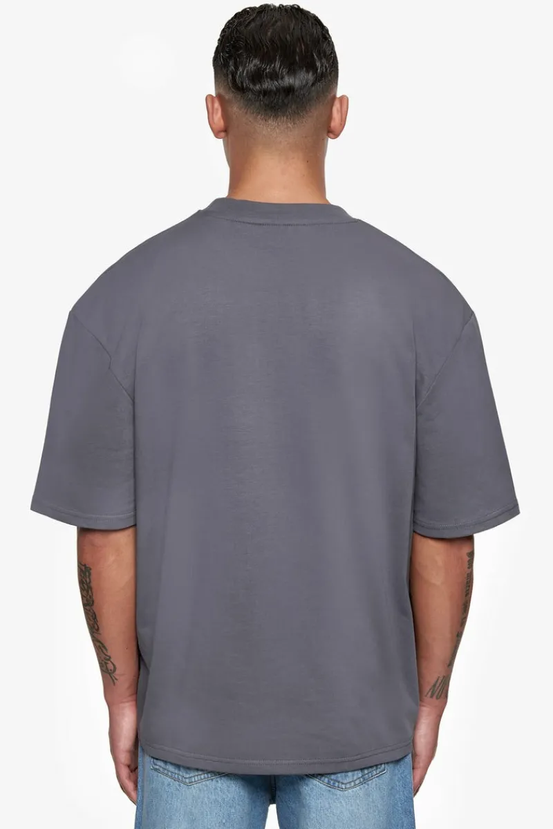 T-Shirt<Dropsize Heavy Oversize Rubber Patch T-Shirt Steel Grey