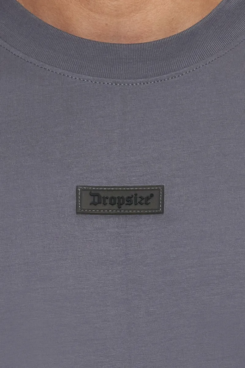 T-Shirt<Dropsize Heavy Oversize Rubber Patch T-Shirt Steel Grey