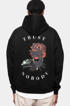 Hoodie<Dropsize Heavy Oversize Scorpion Design Hoodie Black