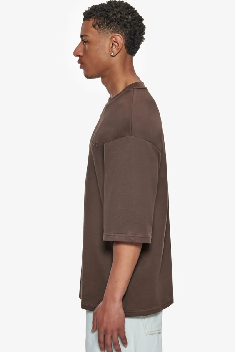 T-Shirt<Dropsize Heavy Oversize Silk Embo T-Shirt Chocolate Brown