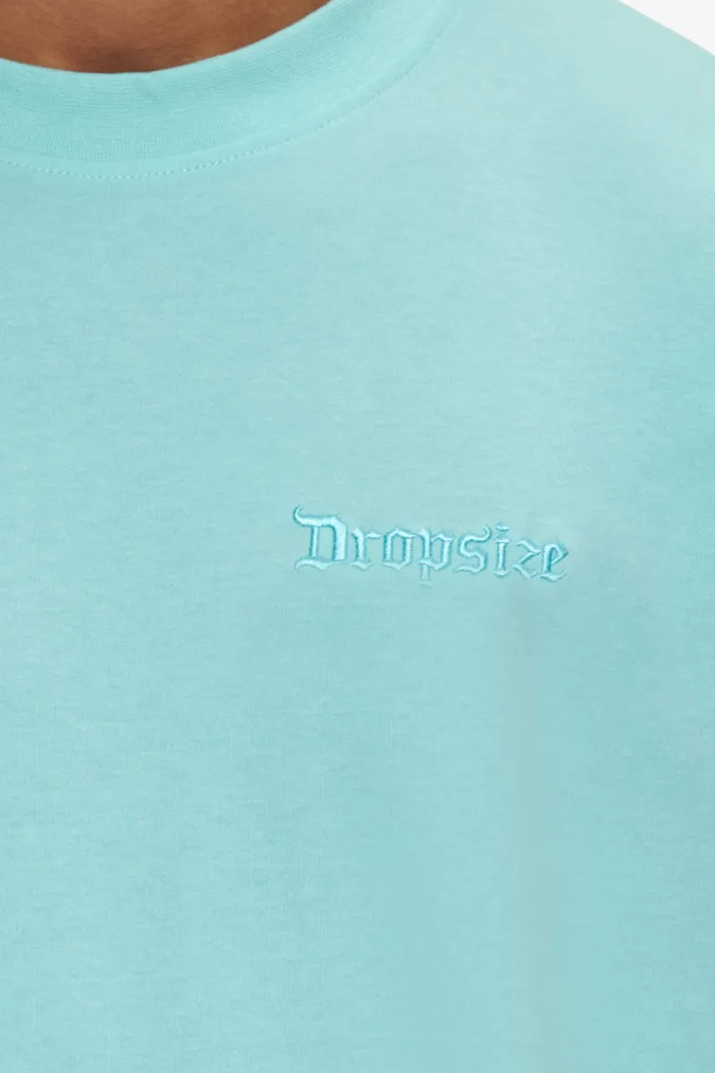 T-Shirt<Dropsize Heavy Oversize Silk Embo T-Shirt Turquoise