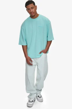 T-Shirt<Dropsize Heavy Oversize Silk Embo T-Shirt Turquoise