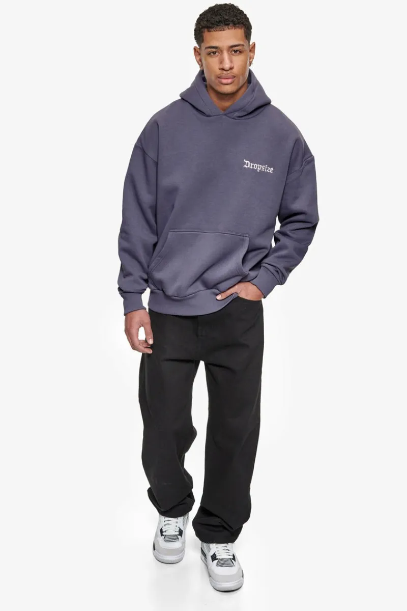 Hoodie<Dropsize Heavy Oversize Small Embo Hoodie Granite