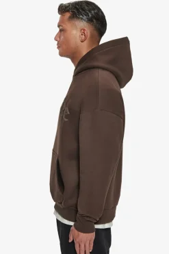 Hoodie<Dropsize Heavy Oversize Split Logo Hoodie Chocolate Brown