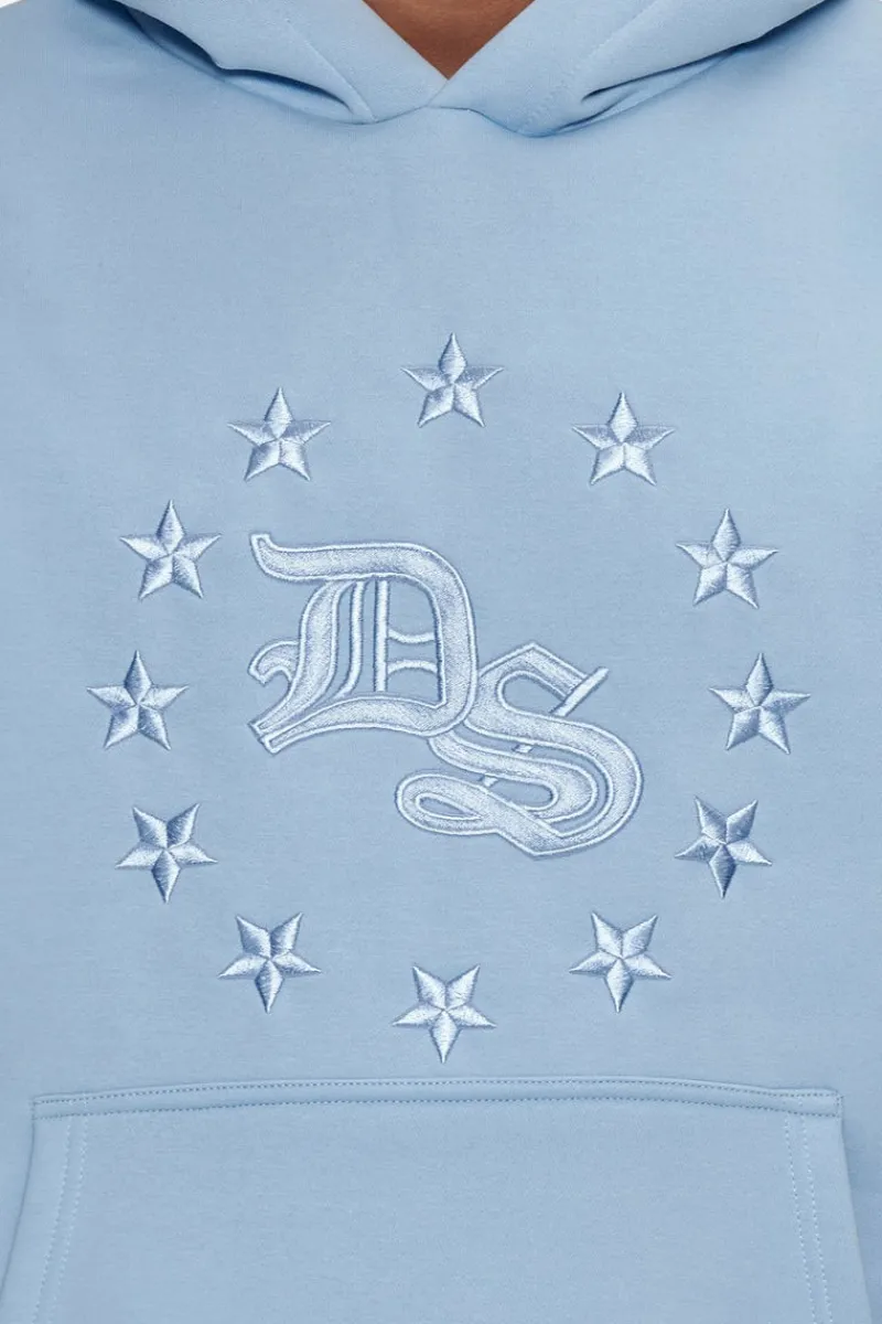 Hoodie<Dropsize Heavy Oversize Star Circle Hoodie Baby Blue