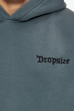 Hoodie<Dropsize Heavy Oversize Stone Grey Embo Hoodie