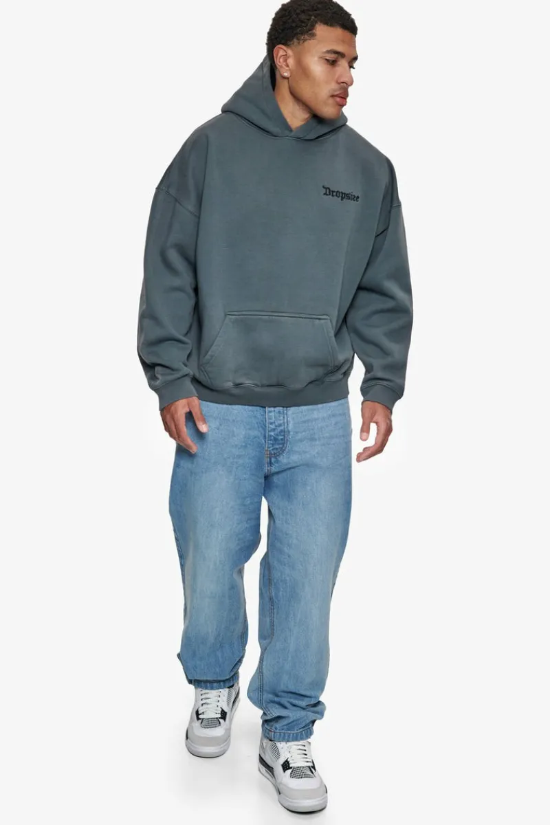 Hoodie<Dropsize Heavy Oversize Stone Grey Embo Hoodie