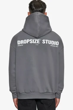 Hoodie<Dropsize Heavy Oversize Studio Hoodie Grey / White