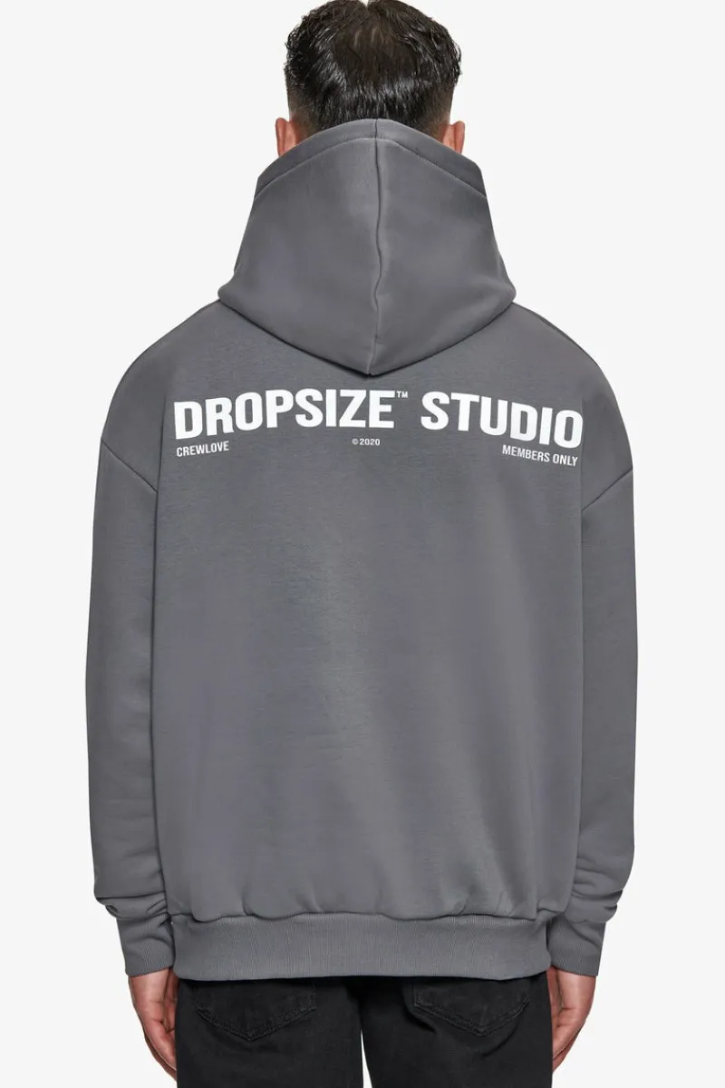 Hoodie<Dropsize Heavy Oversize Studio Hoodie Grey / White