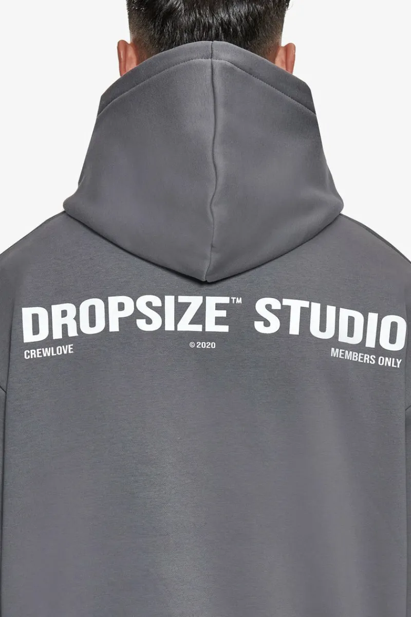 Hoodie<Dropsize Heavy Oversize Studio Hoodie Grey / White