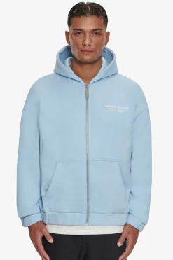 Zipper<Dropsize Heavy Oversize Tdc Zip-Hoodie Baby Blue