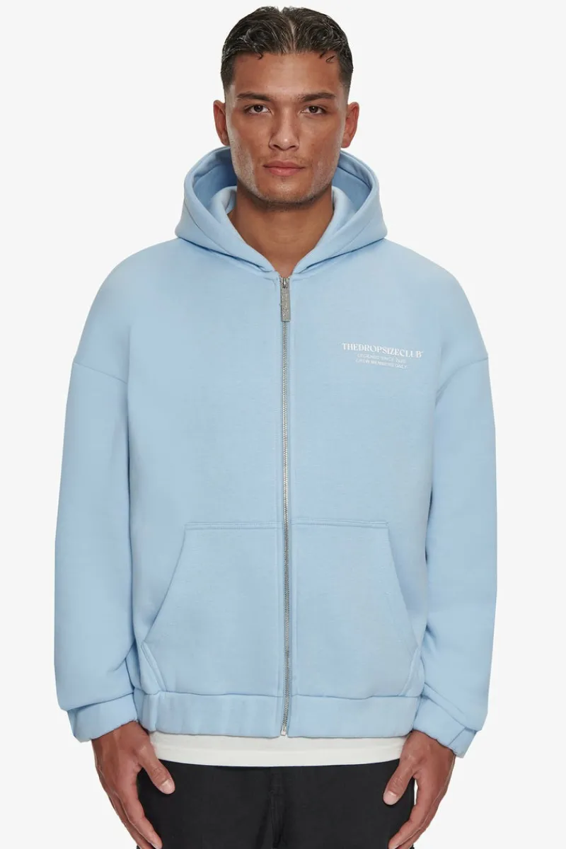 Zipper<Dropsize Heavy Oversize Tdc Zip-Hoodie Baby Blue