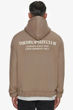 Zipper<Dropsize Heavy Oversize Tdc Zip-Hoodie Silver Mink