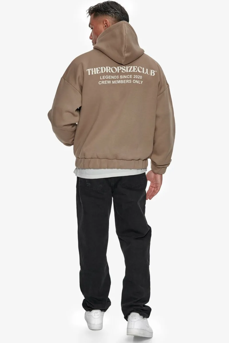 Zipper<Dropsize Heavy Oversize Tdc Zip-Hoodie Silver Mink