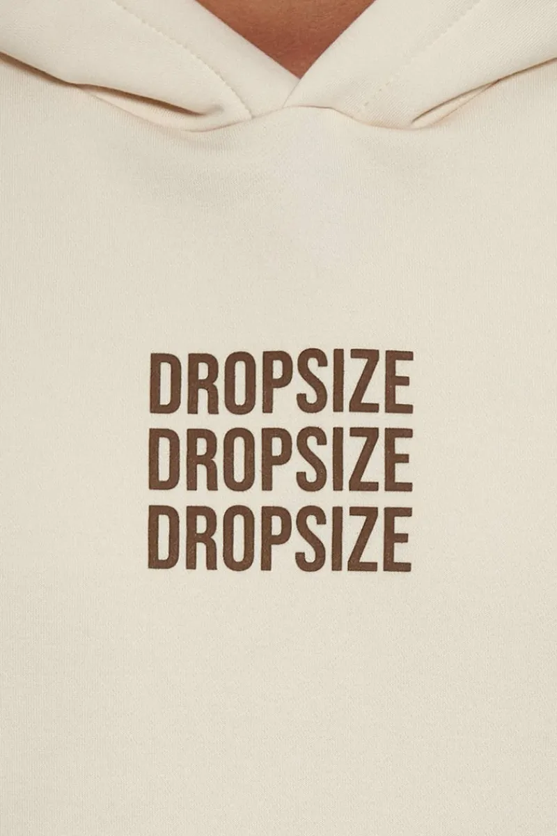 Hoodie<Dropsize Heavy Oversize Triple Logo Hoodie Coconut Milk