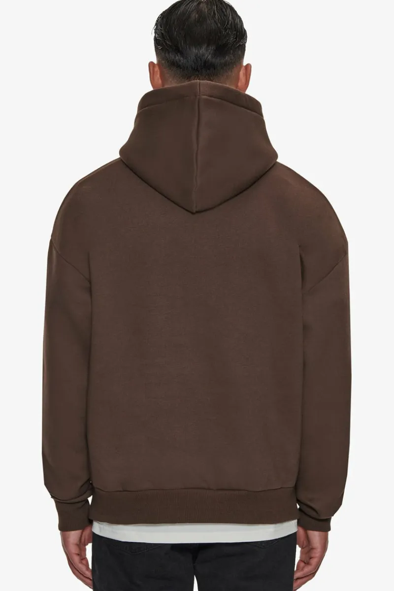 Hoodie<Dropsize Heavy Oversize Triple Logo Hoodie Chocolate Brown