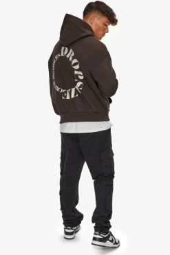 Hoodie<Dropsize Heavy Oversize V2 Cirlce Hoodie Chocolate Brown
