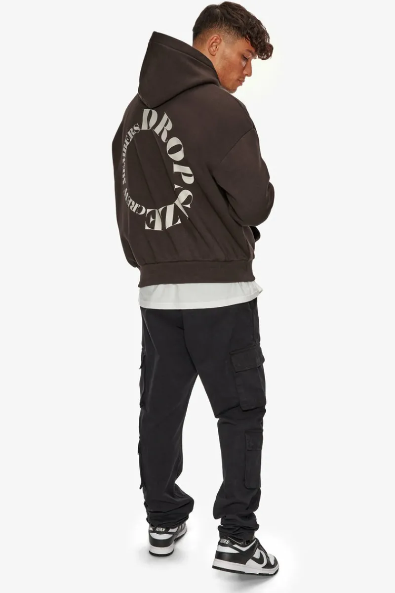 Hoodie<Dropsize Heavy Oversize V2 Cirlce Hoodie Chocolate Brown