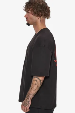 T-Shirt<Dropsize Heavy Oversize V2 Moon T-Shirt Black