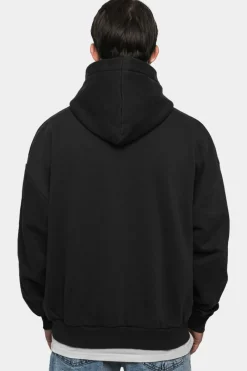 Hoodie<Dropsize Heavy Oversize White Doves Hoodie Washed Black