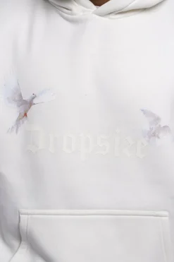 Hoodie<Dropsize Heavy Oversize White Doves Hoodie Cream White