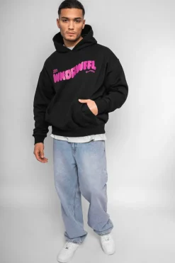 Hoodie<Dropsize Heavy Oversize Wonder Waffel Hoodie Black