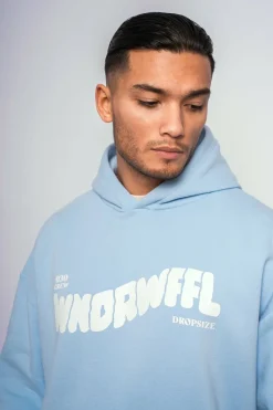 Hoodie<Dropsize Heavy Oversize Wonder Waffel Hoodie Baby Blue