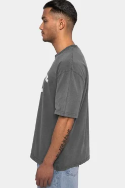 T-Shirt<Dropsize Heavy Oversize Wonder Waffel T-Shirt Washed Grey
