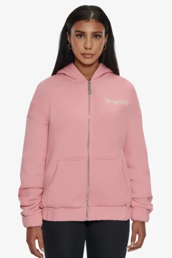 Frauen<Dropsize Heavy Oversize Zip Hoodie Pink