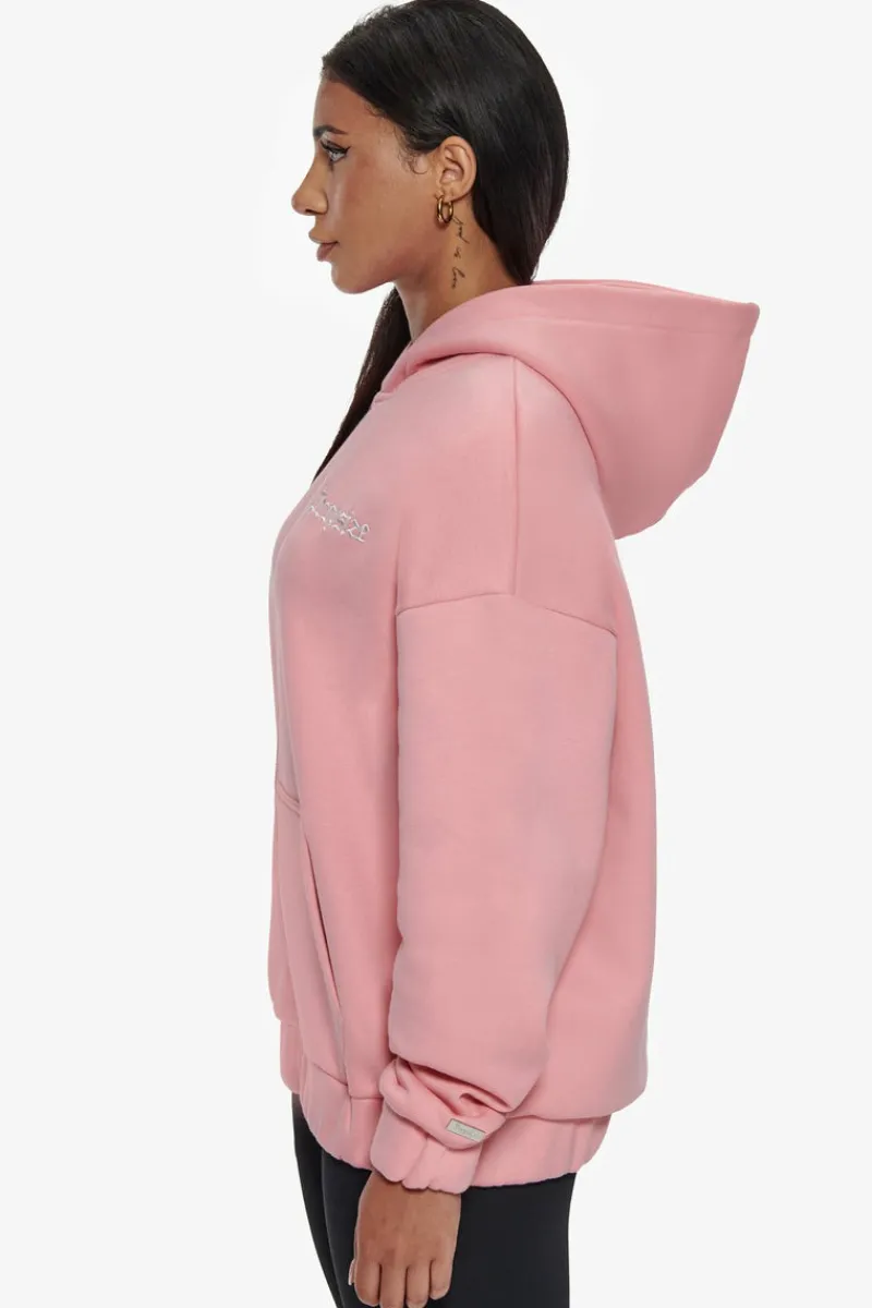 Frauen<Dropsize Heavy Oversize Zip Hoodie Pink